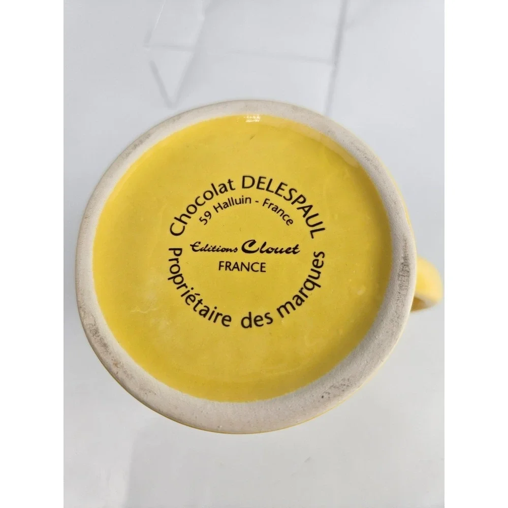 Chocolat Delespaul French Advertising‎ Small Pitcher Yellow France
